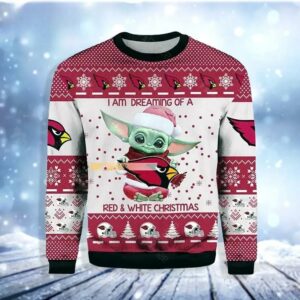 Baby Yoda Arizona Cardinals Ugly Christmas Sweater, NFL Christmas Sweater
