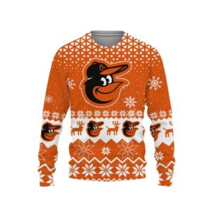 Baltimore Orioles Christmas Ugly Sweater, MLB Christmas Sweater