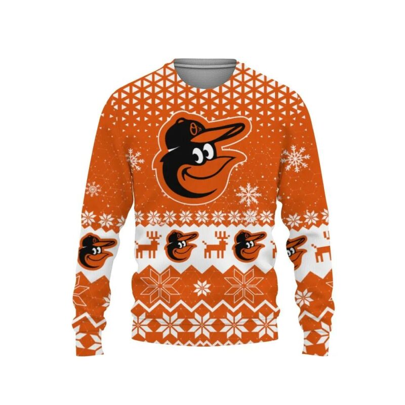 Baltimore Orioles Christmas Ugly Sweater, MLB Christmas Sweater