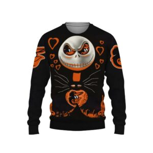 Baltimore Orioles Jack Skeleton Ugly Christmas Sweater, MLB Christmas Sweater