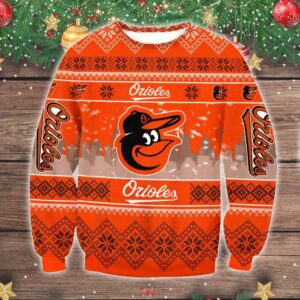 Baltimore Orioles Ugly Christmas Sweater, MLB Christmas Sweater