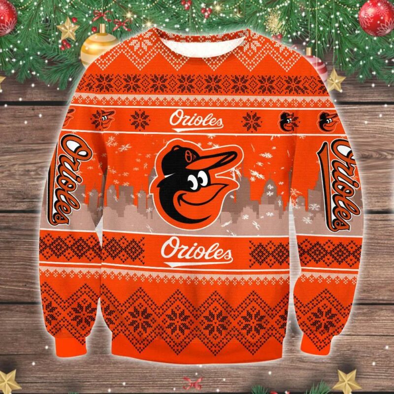 Baltimore Orioles Ugly Christmas Sweater, MLB Christmas Sweater