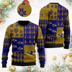 Baltimore Ravens Christmas Sweater, NFL Christmas Sweater