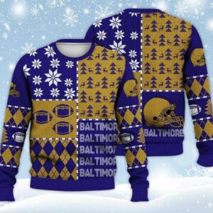 Baltimore Ravens Ugly Christmas Sweater, NFL Christmas Sweater