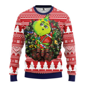 Boston Red Sox Grinch Hug Ugly Christmas Sweater, Grinch Xmas Sweater