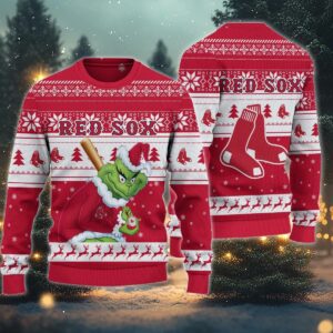 Boston Red Sox Grinch Stolen Ugly Christmas Sweater, MLB Christmas Sweater