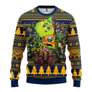 Buffalo Sabres Grinch Hug Ugly Christmas Sweater, Grinch Xmas Sweater