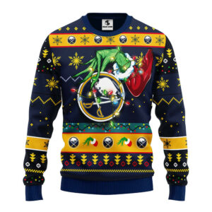 Buffalo Sabres Grinch Ugly Christmas Sweater, Grinch Xmas Sweater