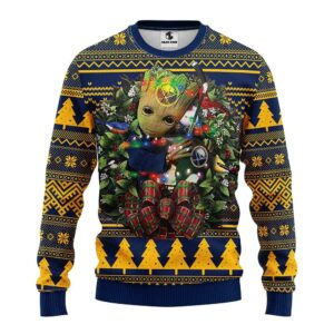 Buffalo Sabres Groot Hug Ugly Christmas Sweater, NHL Christmas Sweater