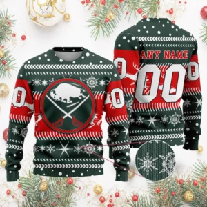 NHL Buffalo Sabres | Personalized Name &amp; Number Unisex Sweater For Christmas Season