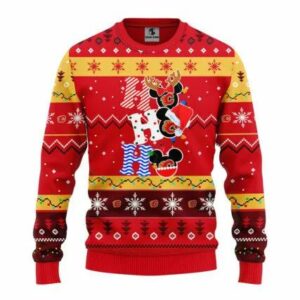Calgary Flames Hohoho Ugly Christmas Sweater, NHL Christmas Sweater