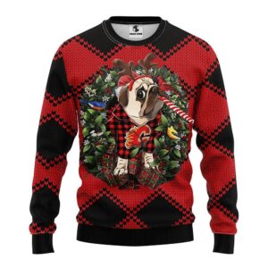 Calgary Flames Pub Dog Ugly Christmas Sweater, NHL Christmas Sweater