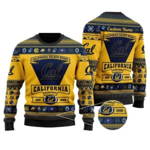 California Golden Bears Football Team Ugly Christmas Sweater, NCAA Christmas Sweater