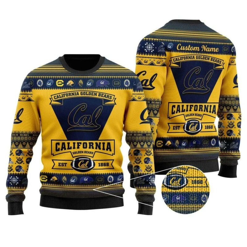 California Golden Bears Football Team Ugly Christmas Sweater, NCAA Christmas Sweater