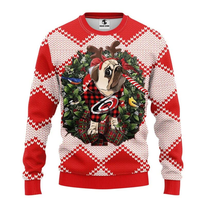 Carolina Hurricanes Pub Dog Ugly Christmas Sweater, NHL Christmas Sweater