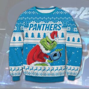 Carolina Panthers Grinch Stolen Christmas Sweater, NFL Christmas Sweater