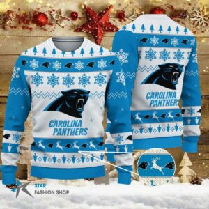 Carolina Panthers Ugly Christmas Sweater, NFL Christmas Sweater