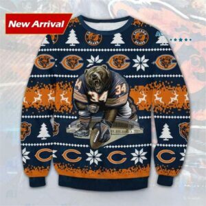 Chicago Bears Mascot Ugly Christmas Sweater, NFL Christmas Sweater