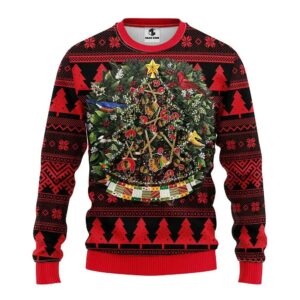 Chicago Blackhawks Tree Christmas Ugly Sweater, NHL Christmas Sweater