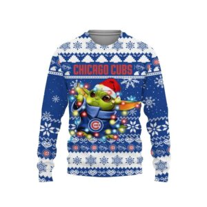 Chicago Cubs Baby Yoda Star Wars Ugly Christmas Sweater, MLB Christmas Sweater