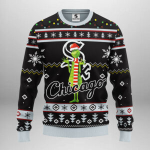 Chicago White Sox Funny Grinch Ugly Christmas Sweater, Grinch Xmas Sweater