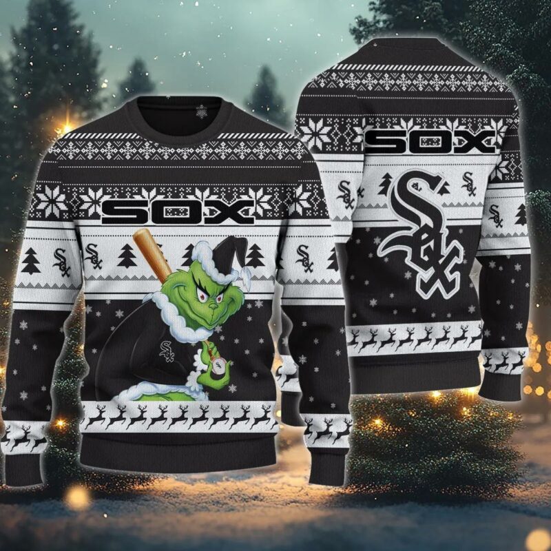Chicago White Sox Grinch Stolen Ugly Christmas Sweater, MLB Christmas Sweater