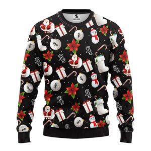Chicago White Sox Santa Claus Snowman Ugly Christmas Sweater, MLB Christmas Sweater