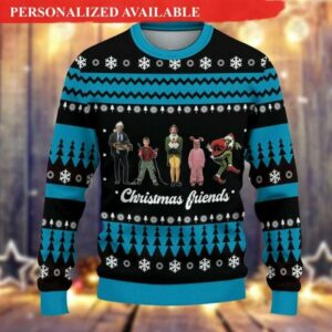 Christmas Friends Elf Home Alone Grinch Christmas Ugly Sweater, Grinch Holiday Sweater