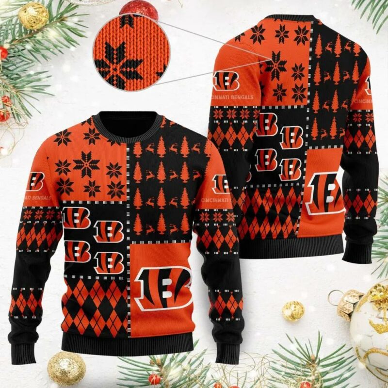 Cincinnati Bengals Christmas Ugly Sweater, NFL Christmas Sweater