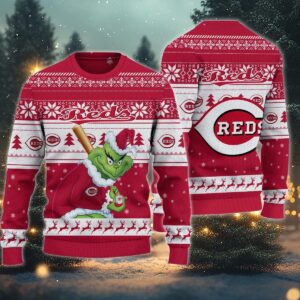 Cincinnati Reds Grinch Stolen Ugly Christmas Sweater, MLB Christmas Sweater