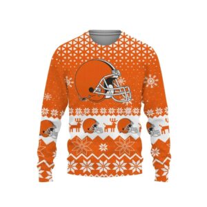 Cleveland Browns Football Ugly Christmas  Sweater, NFL Christmas Sweater