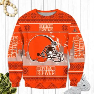 Cleveland Browns Ugly Christmas Sweater, NFL Christmas Sweater