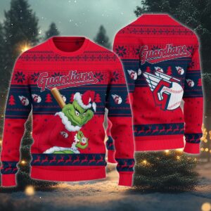 Cleveland Guardians Grinch Stolen Ugly Christmas Sweater, MLB Christmas Sweater