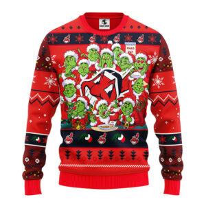 Cleveland Indians 12 Grinch Xmas Day Ugly Christmas Sweater, Grinch Xmas Sweater