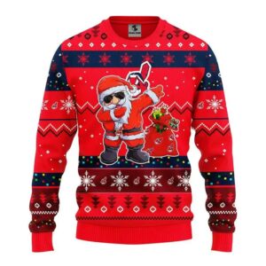 Cleveland Indians Dabbing Santa Claus Ugly Christmas Sweater, MLB Christmas Sweater