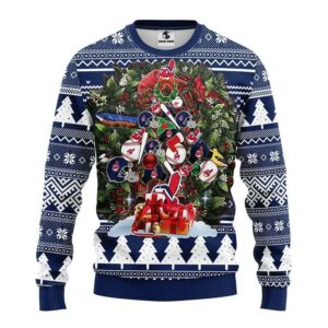 Cleveland Indians Tree Christmas Ugly Sweater, MLB Christmas Sweater