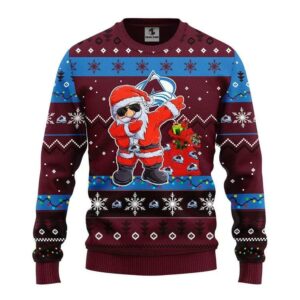 Colorado Avalanche Dabbing Santa Claus Ugly Christmas Sweater, NHL Christmas Sweater