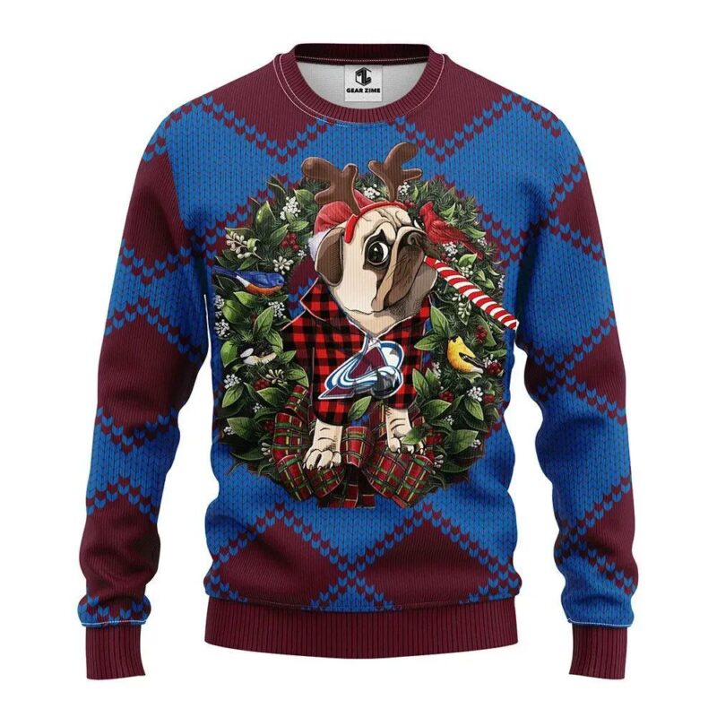 Colorado Avalanche Pub Dog Ugly Christmas Sweater, NHL Christmas Sweater