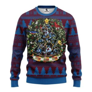 Colorado Avalanche Tree Ball Ugly Christmas Sweater, NHL Christmas Sweater