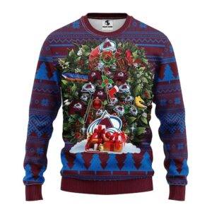 Colorado Avalanche Tree Christmas Ugly Sweater, NHL Christmas Sweater