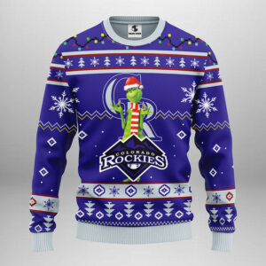 Colorado Rockies Funny Grinch Ugly Christmas Sweater, Grinch Xmas Sweater