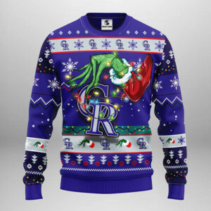 Colorado Rockies Grinch Ugly Christmas Sweater, Grinch Xmas Sweater