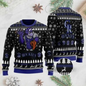 Colorado Rockies Mascot Ugly Christmas Sweater, MLB Christmas Sweater