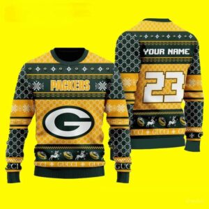 Custom Green Bay Packers Ugly Christmas Sweater, NFL Christmas Sweater