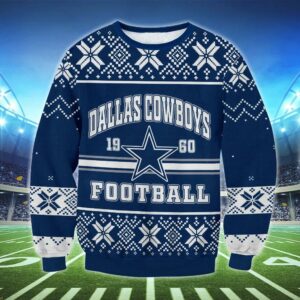 Dallas Cowboys 1960 Ugly Christmas Sweater, NFL Christmas Sweater