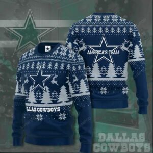 Dallas Cowboys Americas Team Ugly Christmas Sweater, NFL Christmas Sweater