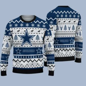 Dallas Cowboys Football Team Ugly Christmas Sweatshirt, Dallas Cowboys Ugly Christmas Sweater