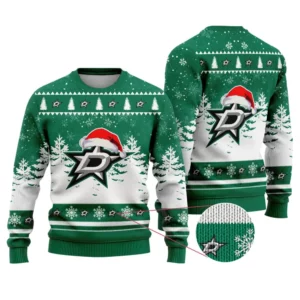 NHL Dallas Stars Personalized Name Christmas Design Ugly Sweater ST2301