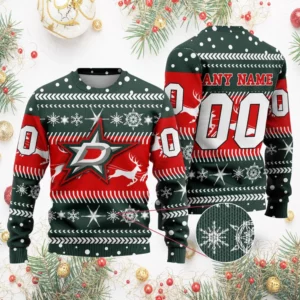 NHL Dallas Stars | Personalized Name &amp; Number Unisex Sweater For Christmas Season