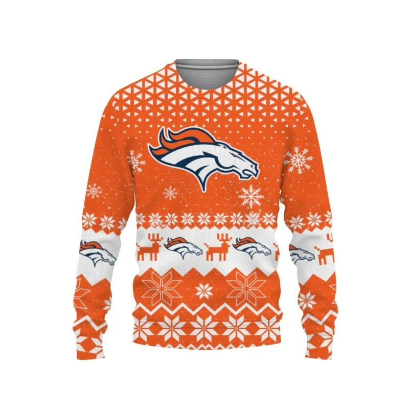 Denver Broncos Sports Football American Ugly Christmas Sweater, NFL Christmas Sweater